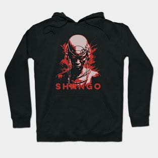 Shango's Fire - Digital Illustration of an Iconic Yoruba God Hoodie